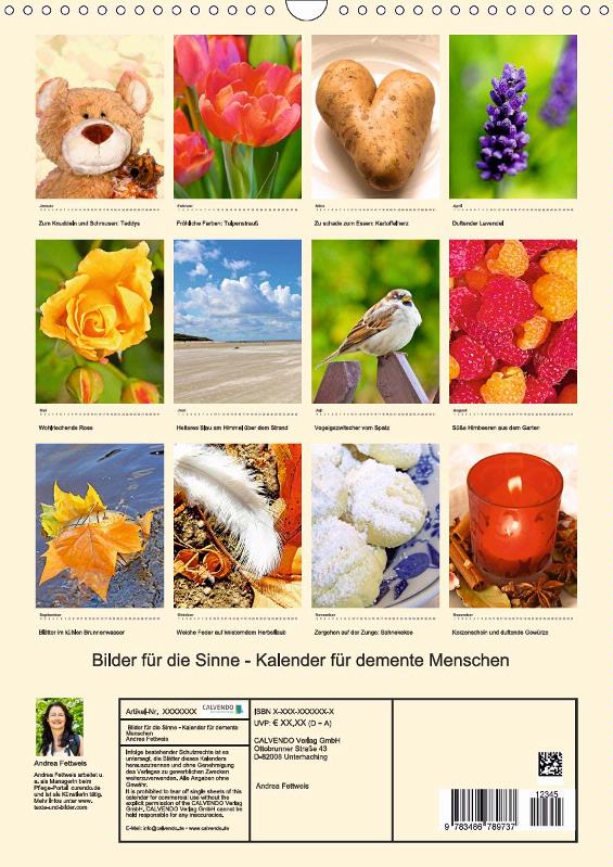 Bilder für die Sinne - Kalender für demente Menschen - CALVENDO